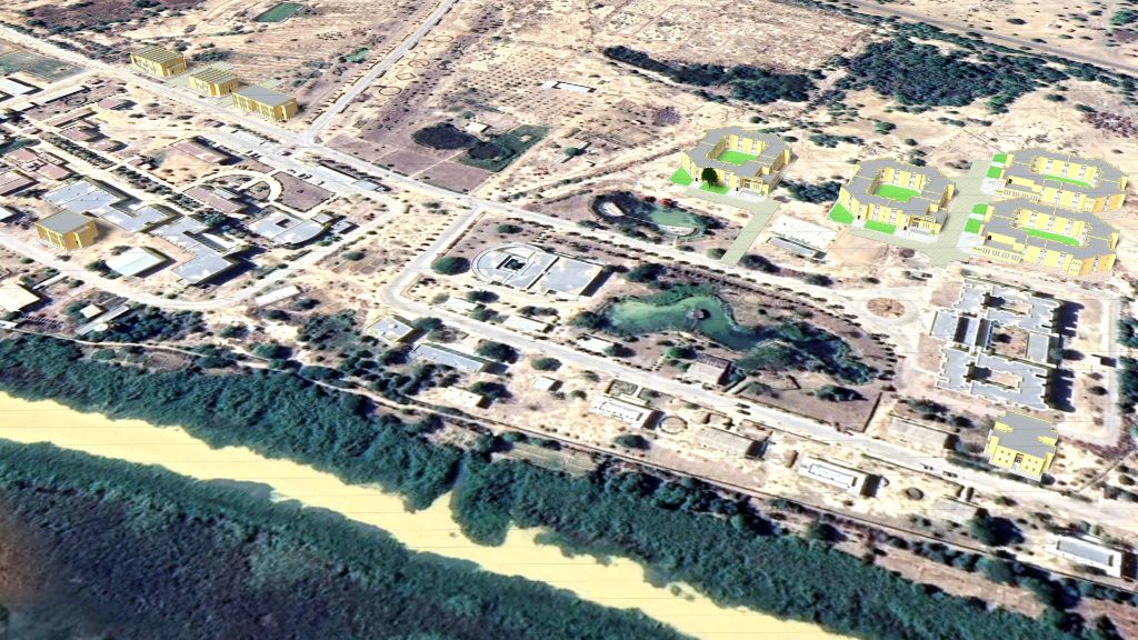 Vue aérienne projet urbain